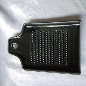 Williams Sonoma Green Ceramic Grater Dish